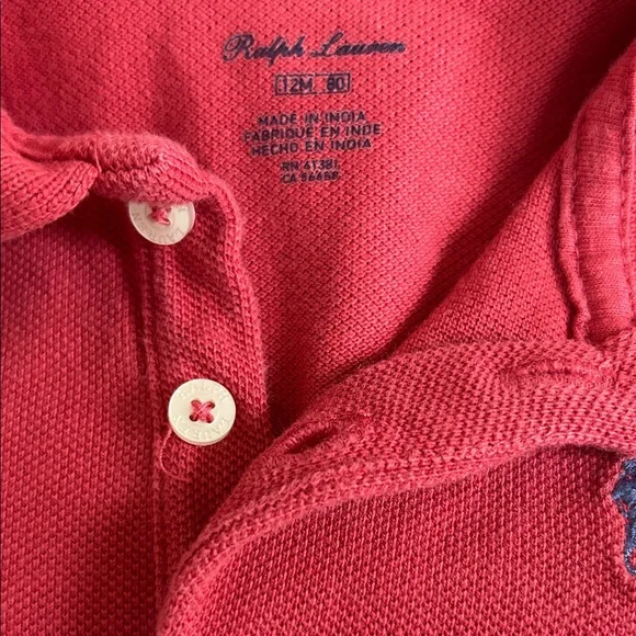 Red Polo Ralph Lauren dress with Bloomers - Picture 3 of 5